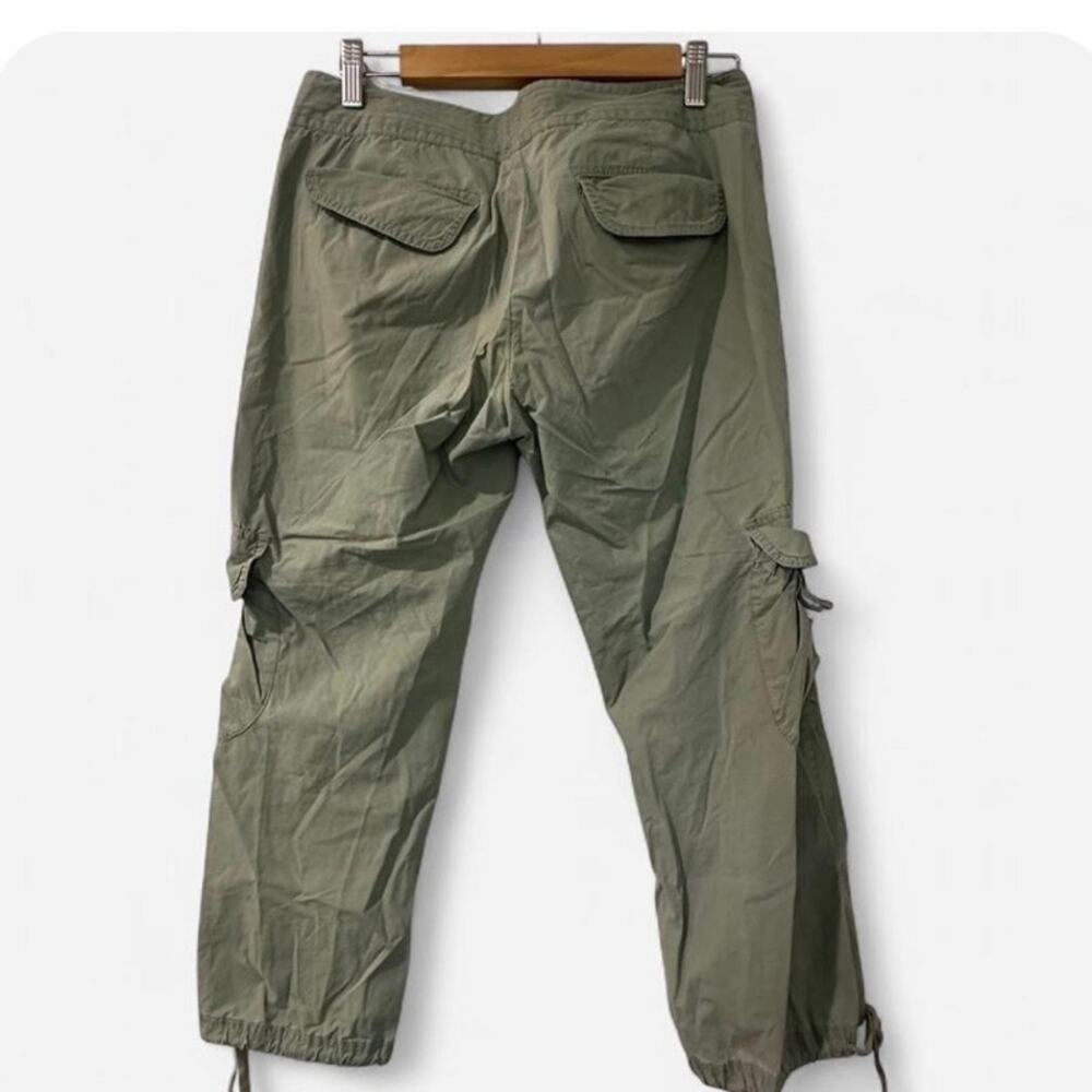 Old Navy Y2K Low Rise Hip Hugger Baggy Adjustable Cargo Pants In Army Green - Picture 5 of 11